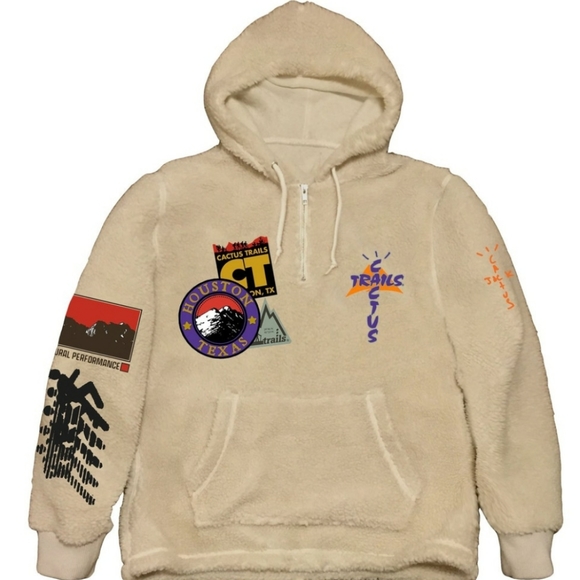 Travis Scott Cactus Trails half zip Sherpa Hoodie - Picture 2 of 9